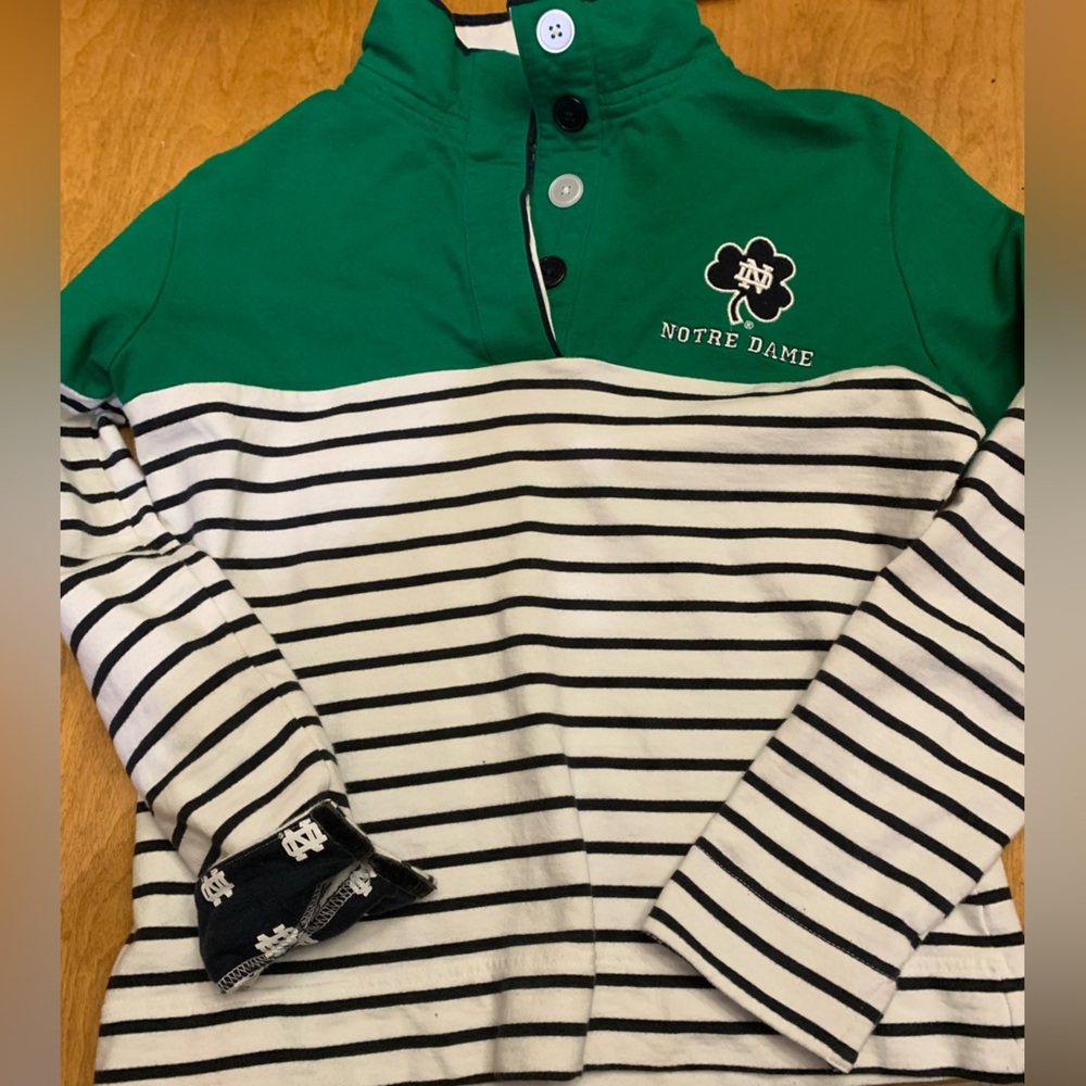 Notre Dame Lansdowne vintage striped rugby shirt